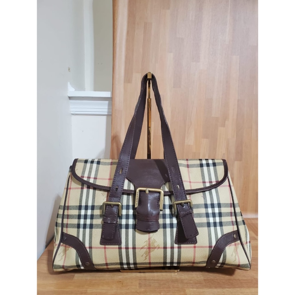 Authentic Burberry Ecordelia Haymarket Check Satchel Shoulder Bag - Picture 3 of 10